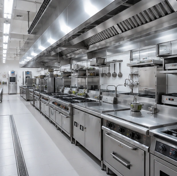 Commercial kitchen and food processing facility